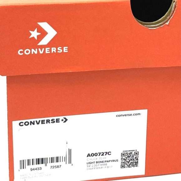 Converse Chuck 70 Shoes Canvas Egret Women Size High Top Casual Sneakers A00727C - Picture 7 of 7